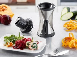 GEFU Set: Spiralschneider SPIRELLI® XL + Kochbuch SPIRALIZE IT! -GEFU Verkaufsgeschäft 00025 gefu spiralschneider spirelli xl kochbuch spiralize it 03