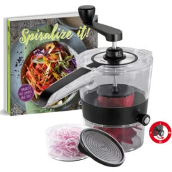 GEFU Set: Spiralschneider SPIRALFIX® + Kochbuch "SPIRALIZE IT"