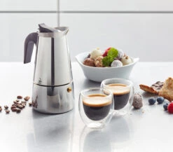 GEFU Set: Espressokocher EMILIO + 2 Espressogläser 5 GEFU Set: Espressokocher EMILIO + 2 Espressogläser -GEFU Verkaufsgeschäft 00108 gefu espressokocher emilio glC3A4ser 02