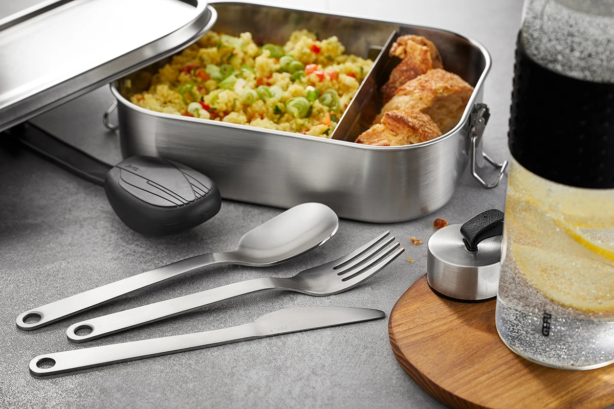 GEFU Set: Lunchbox ENDURE, Groß + Besteck-Set MOVE, 4-teilig 4 GEFU Set: Lunchbox ENDURE, Groß + Besteck-Set MOVE, 4-teilig – Bild 2