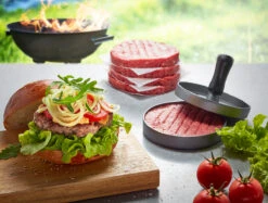 GEFU Set: Hamburgerpresse BBQ + Wender BBQ XXL -GEFU Verkaufsgeschäft 00221 gefu set hamburgerpresse bbq mit wender xxl bbq 02
