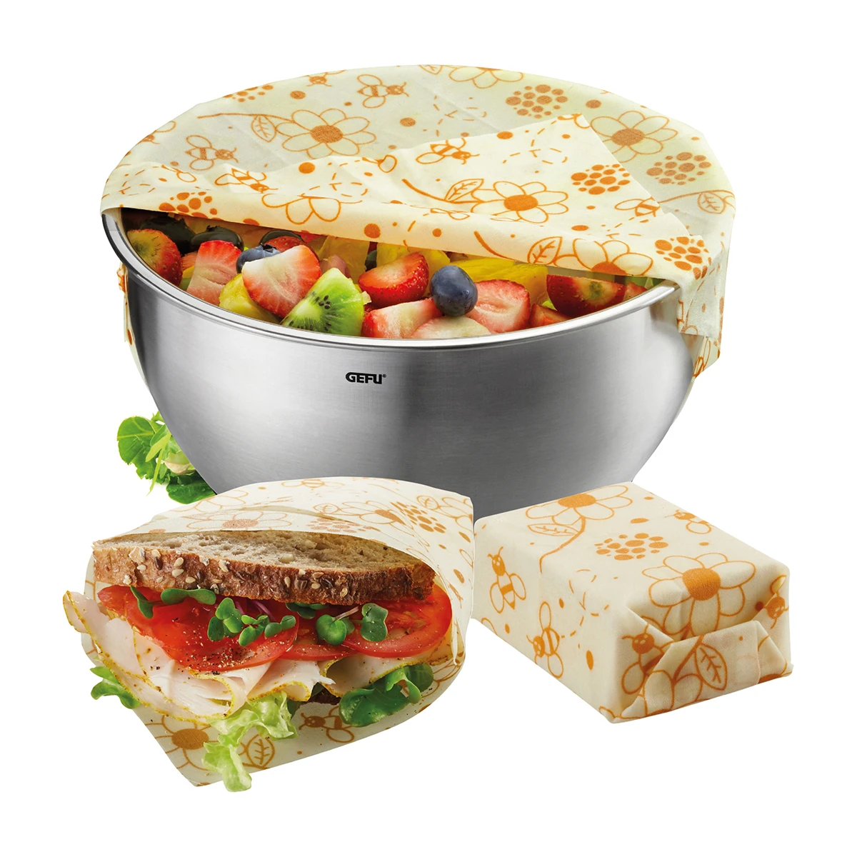 GEFU Bienenwachstücher-Set BEEWAYS, 3-teilig 3 GEFU Bienenwachstücher-Set BEEWAYS, 3-teilig