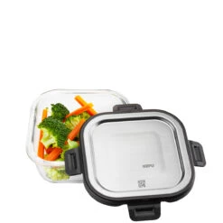 GEFU Frischhaltedose MILO, Quadratisch, 500 Ml (Frische- Und Vorratskontrolle Per App) -GEFU Verkaufsgeschäft 12756 gefu frischhaltedose milo 500ml quadratisch 08