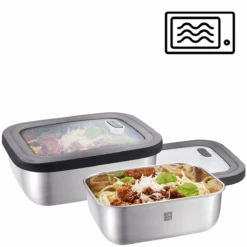 GEFU Frischhaltedosen-Set PROVIDO, 2-teilig, Rechteckig (Frische- Und Vorratskontrolle Per App)