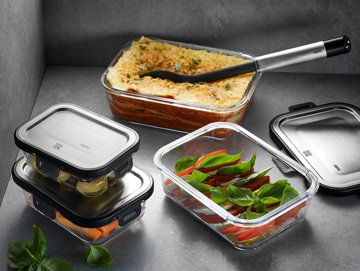 GEFU Frischhaltedosen-Set MILO, 3-teilig, Rechteckig (Frische- Und Vorratskontrolle Per App) 4 GEFU Frischhaltedosen-Set MILO, 3-teilig, Rechteckig (Frische- Und Vorratskontrolle Per App) – Bild 2