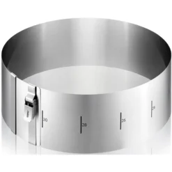 GEFU Backrahmen »Tortenring TONDO CLIP, H 10 Cm«, (1 Tlg.), Patentierter Sicherungsclip Fixiert Den Ring Auf Der Gewünschten Größe