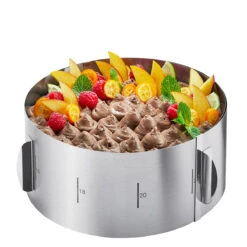 GEFU Tortenring TONDO XXL Mit Verstellgriffen, H 10 Cm