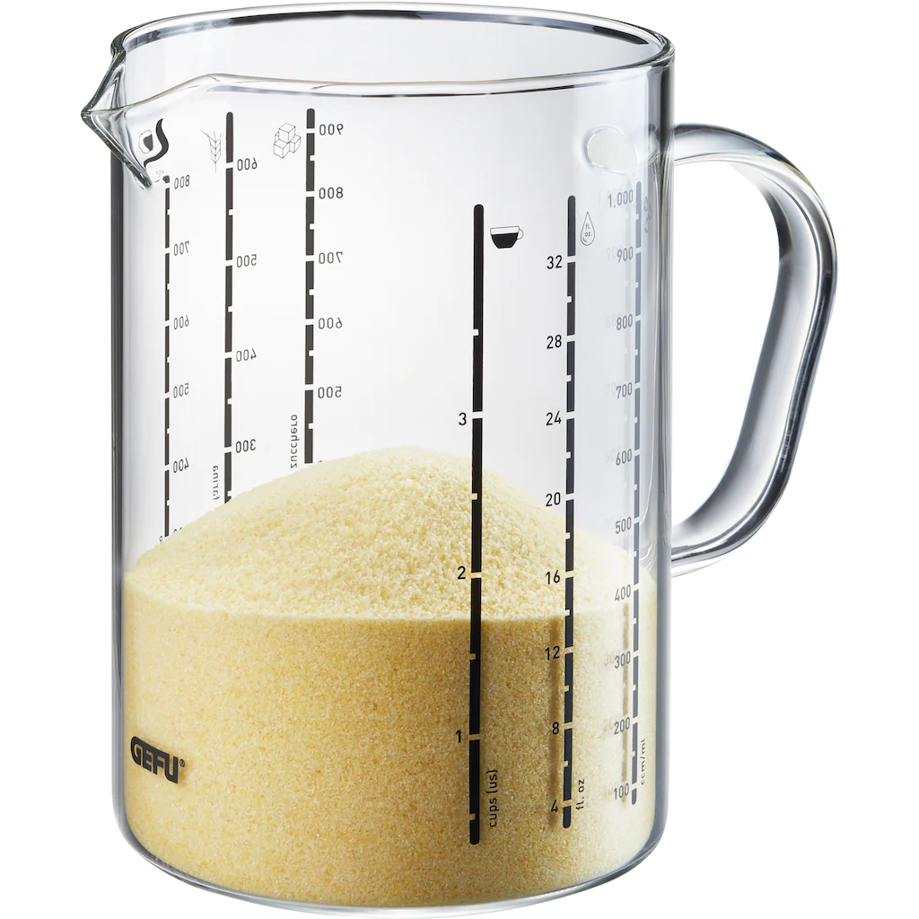 GEFU Messbecher »METI, 1000 Ml«, Glas, Ausgießnase, 1 Liter 3 GEFU Messbecher »METI, 1000 Ml«, Glas, Ausgießnase, 1 Liter