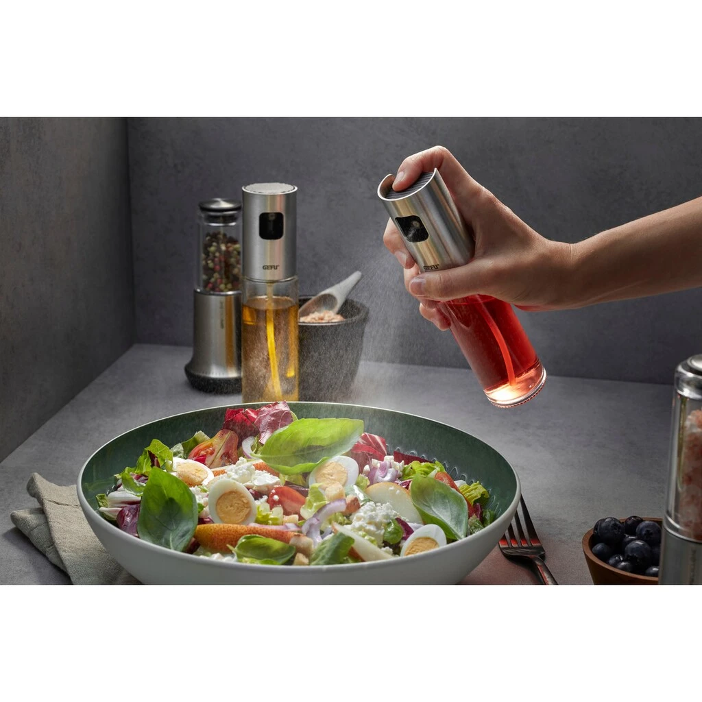 GEFU Menage-Set »NEVA«, (Set, 2 Tlg.), Essig-/Ölsprüher, 100% Auslaufsicher, Je 100 Ml 4 GEFU Menage-Set »NEVA«, (Set, 2 Tlg.), Essig-/Ölsprüher, 100% Auslaufsicher, Je 100 Ml – Bild 2