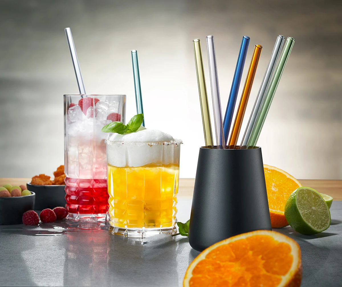 GEFU Glastrinkhalm FUTURE, 23 Cm Bunt 8 Stück Mit Bürste 4 GEFU Glastrinkhalm FUTURE, 23 Cm Bunt 8 Stück Mit Bürste – Bild 2