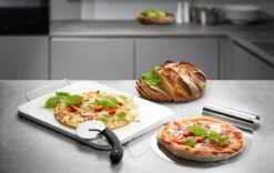 GEFU Set: Pizzastein DARIOSO Mit Gestell + Pizzaschneider + Pizza-Schieber -GEFU Verkaufsgeschäft 89534 gefu set pizzastein darioso mit gestell pizzaschneider pizza schieber 02