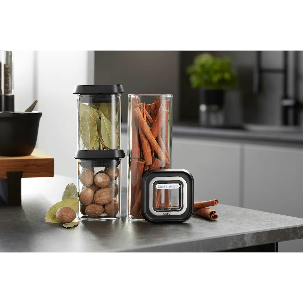 GEFU Vorratsdose »PANTRY Mini«, (Set, 3 Tlg.), Ideal Für Gewürze, Kräuter Und Tee 4 GEFU Vorratsdose »PANTRY Mini«, (Set, 3 Tlg.), Ideal Für Gewürze, Kräuter Und Tee – Bild 2