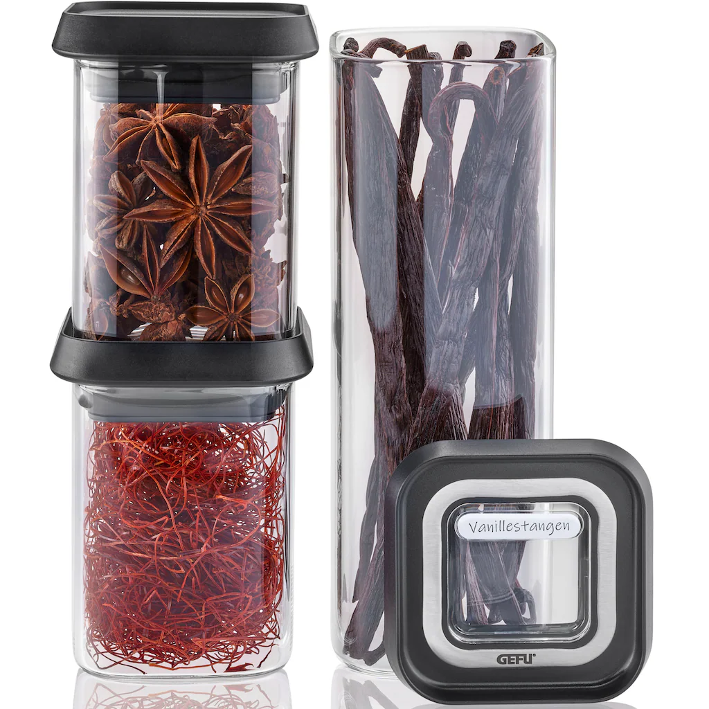 GEFU Vorratsdose »PANTRY Mini«, (Set, 3 Tlg.), Ideal Für Gewürze, Kräuter Und Tee 3 GEFU Vorratsdose »PANTRY Mini«, (Set, 3 Tlg.), Ideal Für Gewürze, Kräuter Und Tee